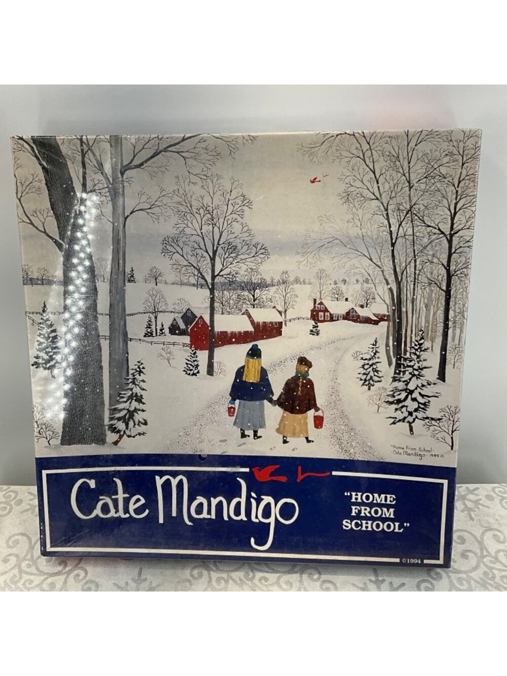 Cate Mandigo Home From School 500-Piece Jigsaw Puzzle 18" x 24" Winter Scene